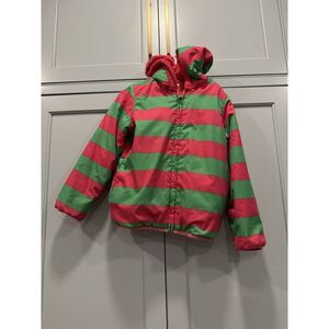 VTG Hanna Andersson Reversible 110 Puffer Sherpa‎ minky Jacket Coat retro 80s